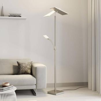 Lucande LED álló világítás Parthena, nikkel, fém, 180 cm kép