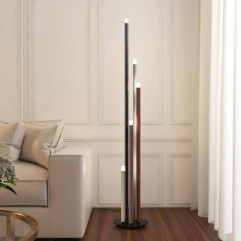 Lucande LED álló világítás Stoika, 150 cm, 5 izzós, fém kép