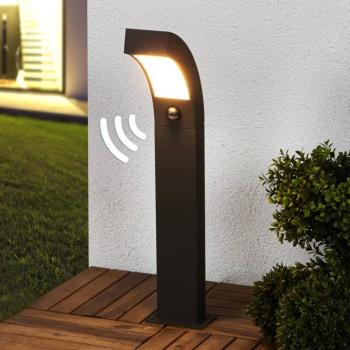 Lucande LED állólámpa Lennik, szenzoros, 60 cm, antracit kép