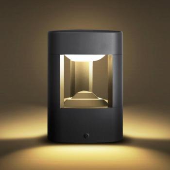 Lucande LED állólámpa Pirron, 20 cm, háromszög alakú, IP54