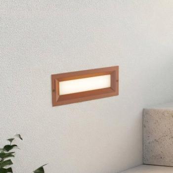 Lucande LED beépíthető fali lámpa Lachlain, rozsdás, 25 cm, IP65 kép