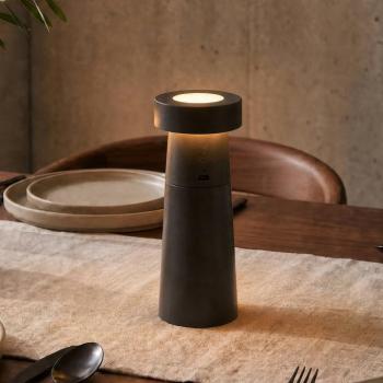 Lucande LED-borsszóró Pepper, sötét szürke, akkumulátoros, IP44 kép