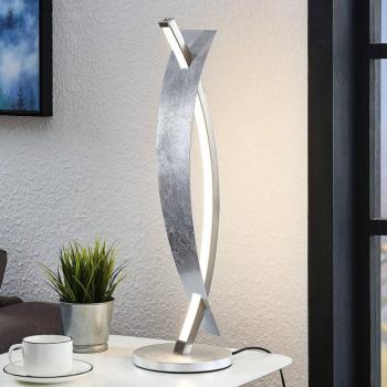 Lucande LED-es asztali lámpa Marija, ezüst színű, fényerőszabályzó, 62 cm kép