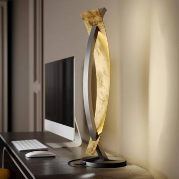 Lucande LED-es asztali lámpa Marija, fekete, fényerőszabályzó, 62 cm kép