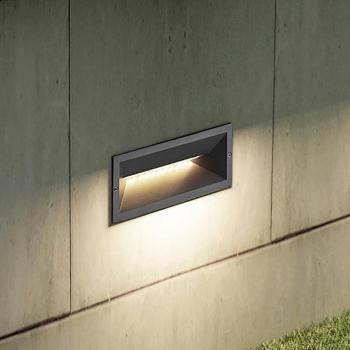 Lucande LED-es fali lámpa Jaano, antracit, alumínium, IP65 kép