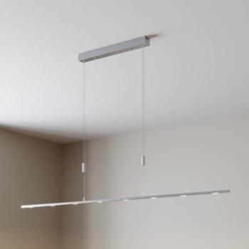 Lucande Arnik LED függő lámpa, 180 cm, nikkel színű, dimmelhető kép