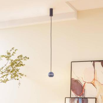 Lucande LED-es függőlámpa Plarion, kék, alumínium, Ø 9 cm kép