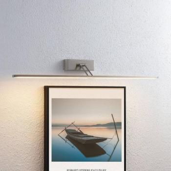 Lucande LED-es képvilágító lámpa Thibaud, 84 cm, nikkel, alumínium kép