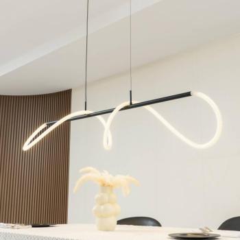 Lucande LED-es Kisune függőlámpa, fekete/fehér, fém kép