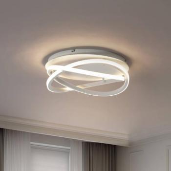 Lucande Aldric LED mennyezeti világítás, fehér, alumínium, Ø 45 cm kép