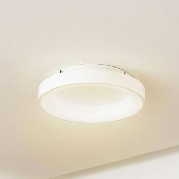 Lucande LED-es mennyezeti lámpa Samvel, Ø 38,4 cm, fehér, vas kép