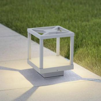 Lucande LED talapzati világítás Lealan, szürke, fém, 23 cm, IP54 kép