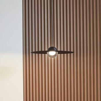 Lucande LED-es Tethrion függőlámpa, fekete, alumínium, Ø 40 cm kép
