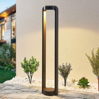 Lucande LED-es útvilágítás Habsa, 80 cm, antracit, fém kép