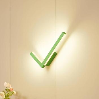 Lucande LED fali lámpa Check, zöld, fém, CCT, dimmelhető kép