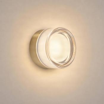 Lucande LED fali lámpa, Somber, bronz/borostyán, Ø 12,5 cm, IP44 kép