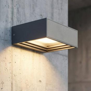 Lucande LED fali világítás Ashkan, antracit, IP65 kép