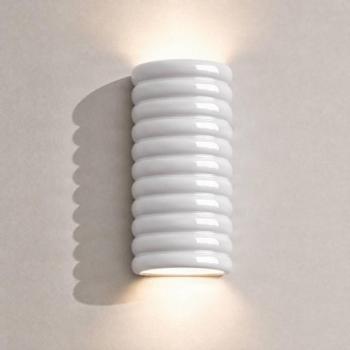 Lucande LED fali világítás „Riff”, fehér, kerámia, magasság 25 cm kép
