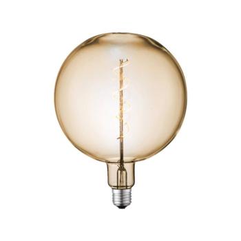 Lucande LED gömb lámpa, E27, 4 W, átmérő 18 cm, 2700 K, borostyánszínű kép