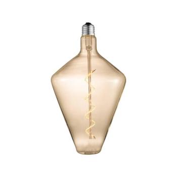 Lucande LED izzó, E27, Ø15cm, 4W, 2700K, borostyánszínű kép