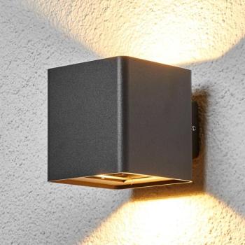 Lucande LED kültéri fali lámpa Aaron, antracit, IP54, fel/le, fel/le kép