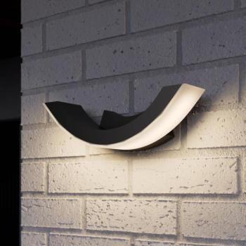 Lucande LED kültéri fali lámpa Fél, 30 cm, antracit, IP54 kép