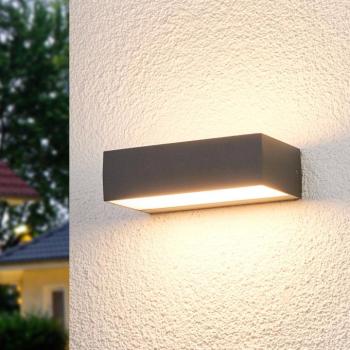 Lucande LED kültéri fali lámpa Lissi, 21 cm, antracit, IP54 kép