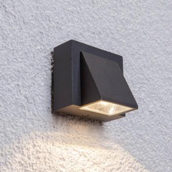 Lucande LED kültéri fali lámpa Marik, antracit, fém, IP54 kép