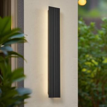 Lucande Melira LED kültéri fali világítás, hossza 60 cm, antracit kép
