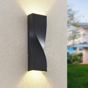 Lucande Tibelya LED kültéri falilámpa, antracit, 26 cm, felfelé/lefelé irányuló kép