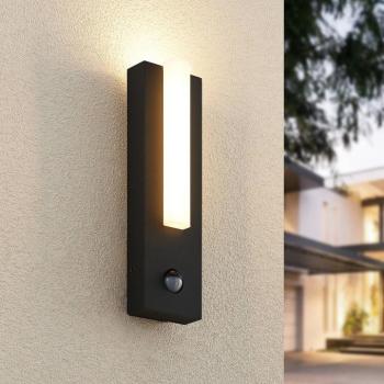 Lucande LED kültéri fali lámpa Virgalia, mozgásérzékelő, IP54 kép