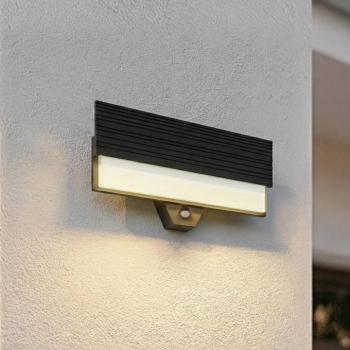 Lucande LED kültéri fali világítás Melira, érzékelő, antracit, IP65 kép