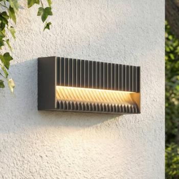 Lucande LED kültéri fali világítás Tavion, 25 cm, antracit, IP65 kép