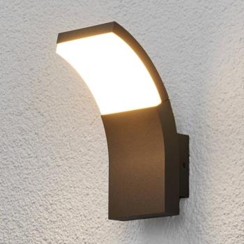 Lucande LED kültéri fali világítás Timm, 20 cm, antracit, IP54 kép