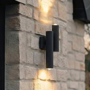 Lucande LED kültéri fali világítás Torvian, antracit, 2 izzós kép
