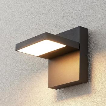 Lucande LED kültéri falilámpa Silvan, antracit, IP65, 14 cm kép