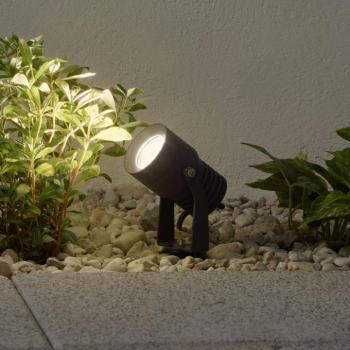 Lucande LED kültéri reflektor Jon, földi tüske, állítható, IP65 kép