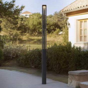 Lucande LED kültéri világítás Pirron, 230 cm, antracit, IP65 kép