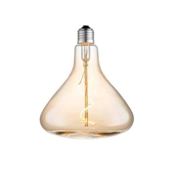 Lucande LED-tölcsérlámpa, E27, 4 W, borostyánszínű, Ø 14 cm, 2700 K kép
