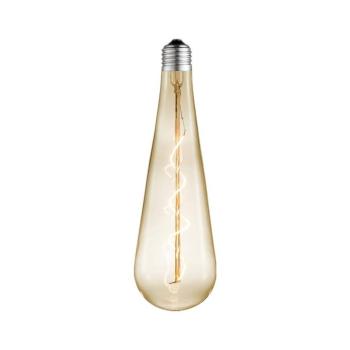 Lucande LED csepp alakú lámpa, E27, 4 W, borostyánszínű, Ø 9 cm, 2700 K kép