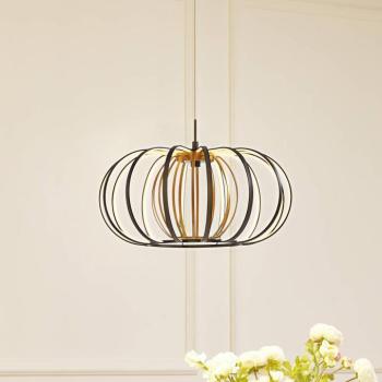 Lucande LED lógó világítás Birger, Ø 39cm, fekete/arany kép