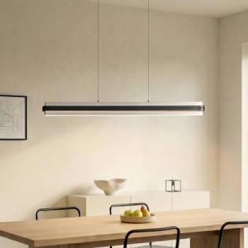 Lucande LED lógó világítás Tarnin, fekete/nikkel, 98 cm kép
