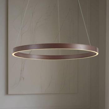Lucande LED lógó világítás Yonam, Ø 80 cm, 1 izzó, barna, CCT kép