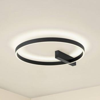 Lucande LED mennyezeti lámpa Isalin, 60 cm, fekete, CCT, dimmelhető kép