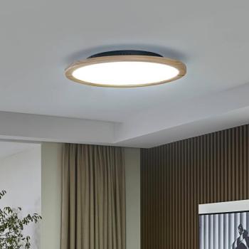 Lucande LED mennyezeti lámpa Joren, Ø 48 cm, fa, CCT, távirányítós kép