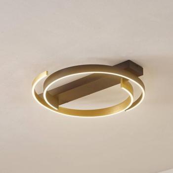 Lucande LED mennyezeti lámpa Natsuma, fekete/arany, fém, Ø 50 cm kép