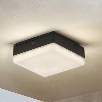Lucande LED mennyezeti lámpa Thilo, 16cm, antracit, érzékelő, IP54 kép