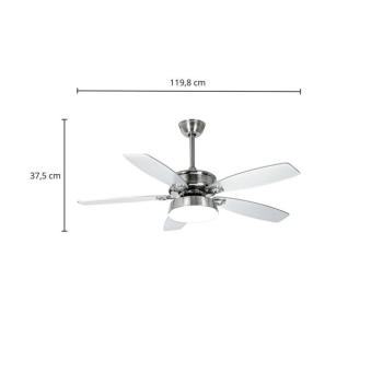 Lucande LED mennyezeti ventilátor Kuvio, DC, csendes, Ø 120 cm, CCT kép
