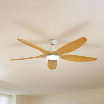 Lucande LED mennyezeti ventilátor Omendo, fehér, DC, csendes, CCT kép