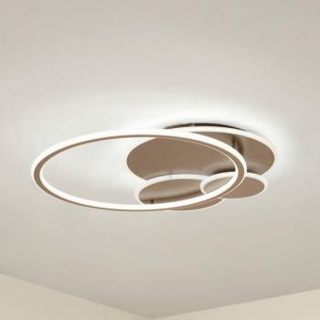 Lucande LED mennyezeti világítás Circulo, kávébarna, CCT, dimmelhető kép